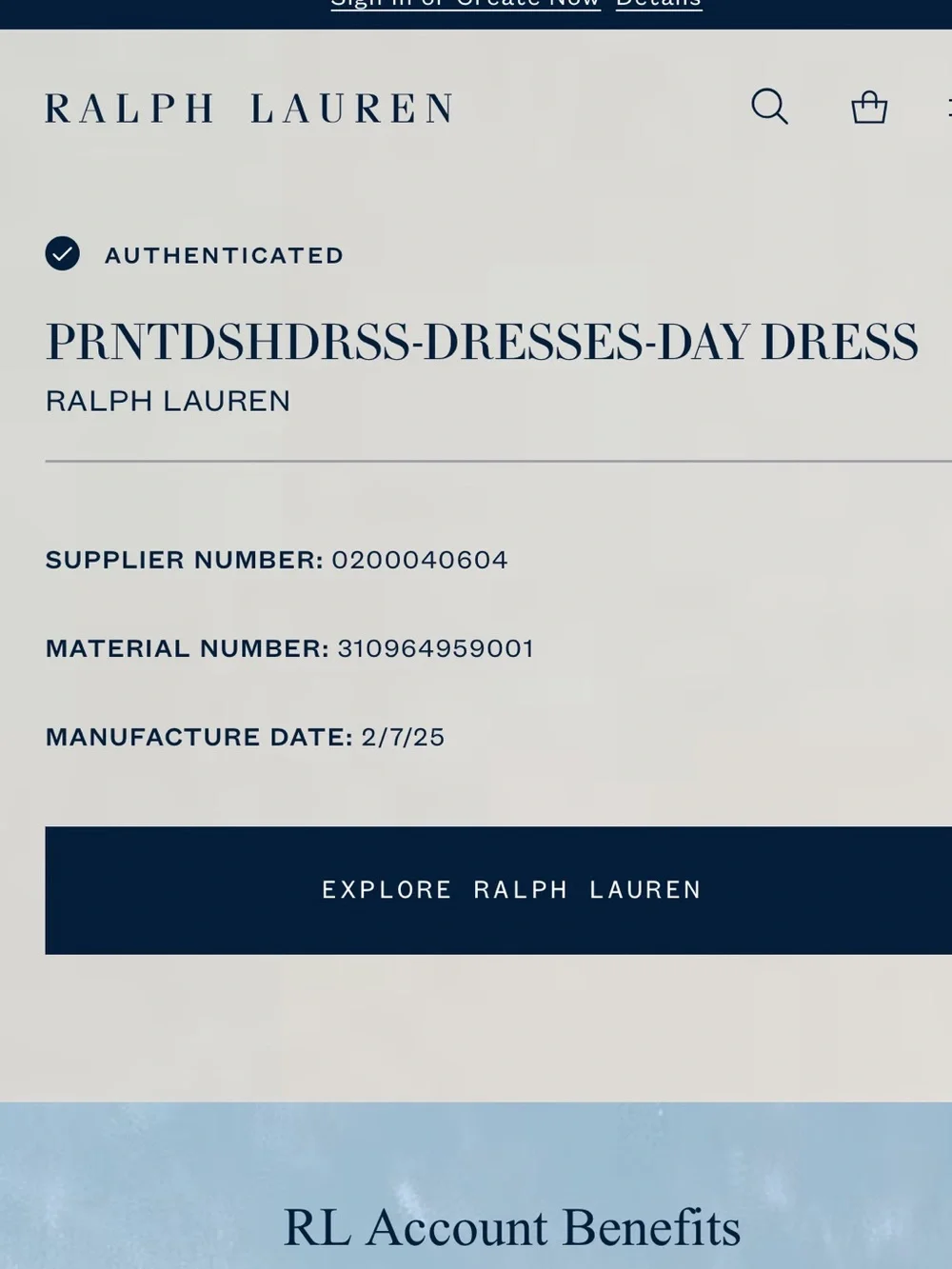 Ralph Lauren Navy Dress with Red and White Anchor Print